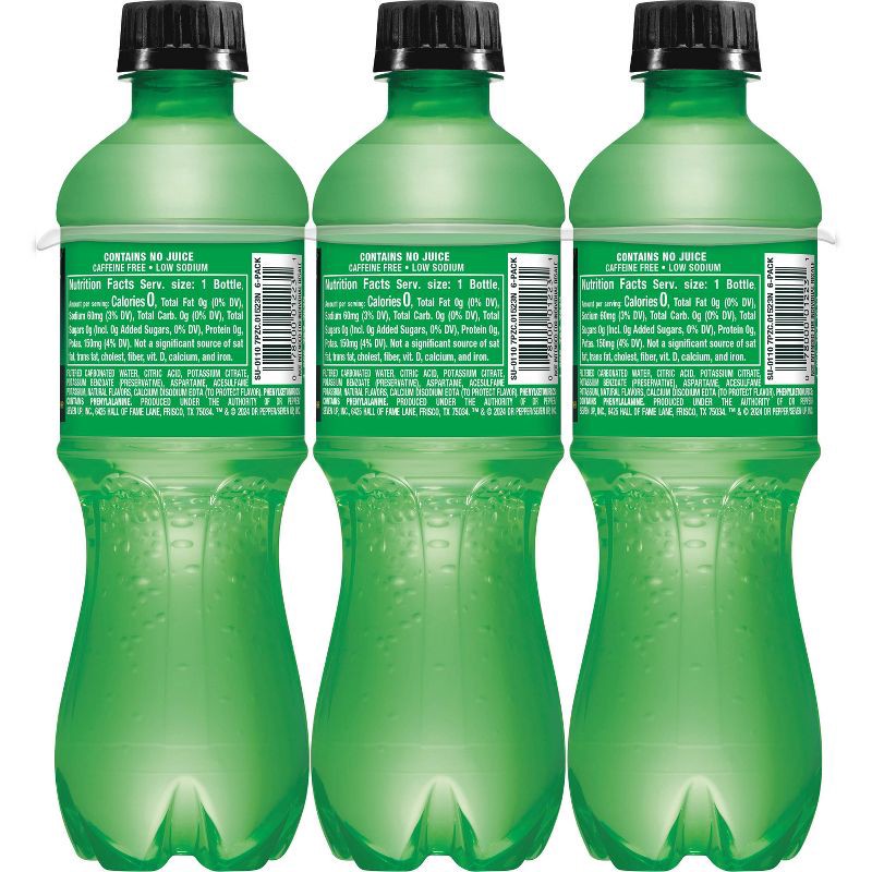 slide 11 of 12, 7UP Zero Sugar Lemon Lime Bottles - 6pk/16.9 fl oz, 6 ct; 1/2 liter