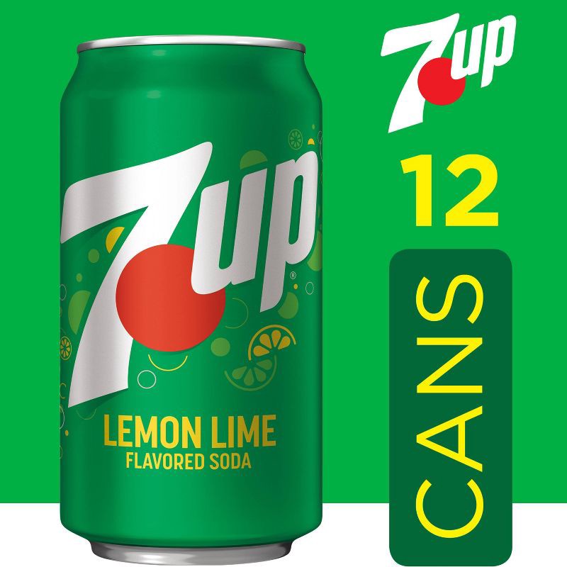 slide 4 of 13, 7UP Lemon Lime Soda - 12pk/12 fl oz Cans, 12 ct; 12 fl oz