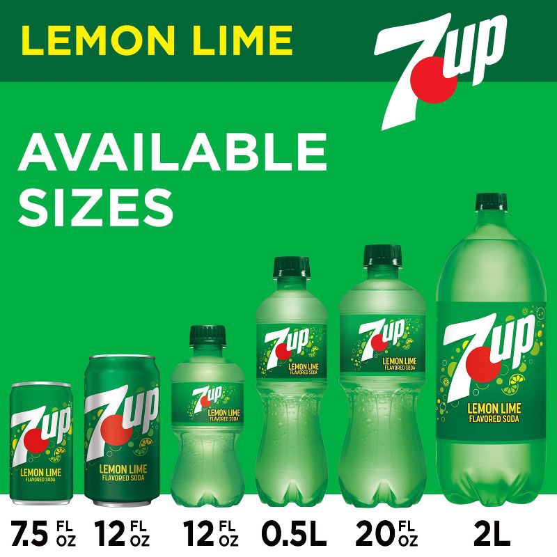 slide 3 of 14, 7UP Lemon Lime Soda - 12pk/12 fl oz Cans, 12 ct; 12 fl oz