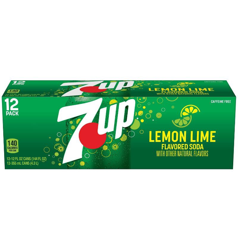 slide 9 of 14, 7UP Lemon Lime Soda - 12pk/12 fl oz Cans, 12 ct; 12 fl oz