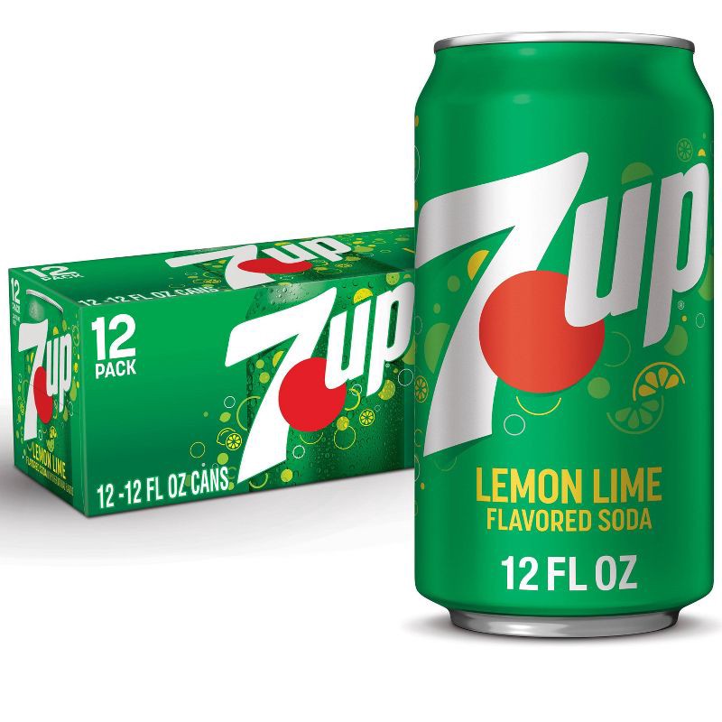 slide 1 of 13, 7UP Lemon Lime Soda - 12pk/12 fl oz Cans, 12 ct; 12 fl oz