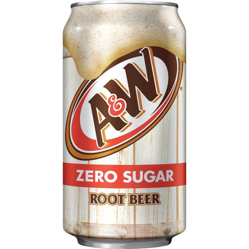 slide 5 of 9, A&W Root Beer Zero Sugar Soda - 12pk/12 fl oz Cans, 12 ct; 12 fl oz