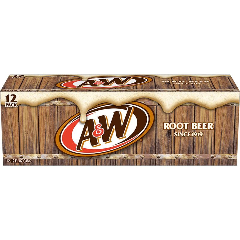 slide 3 of 7, A&W Root Beer Soda - 12pk/12 fl oz Cans, 12 ct; 12 fl oz