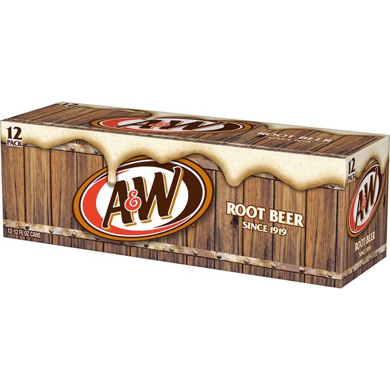 slide 6 of 7, A&W Root Beer Soda - 12pk/12 fl oz Cans, 12 ct; 12 fl oz