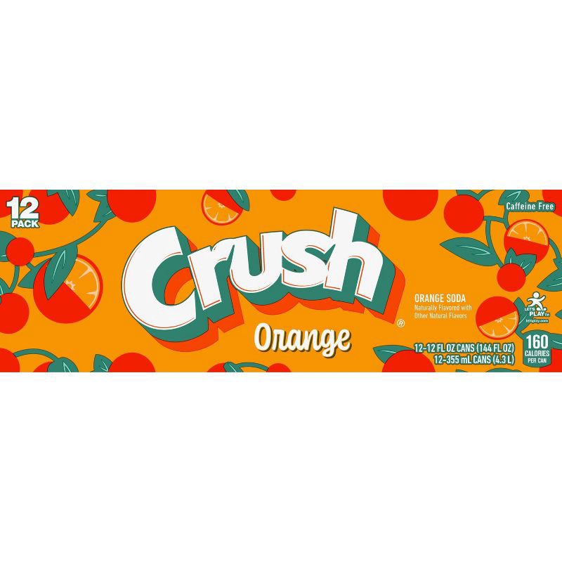 slide 5 of 6, Crush Orange Soda - 12pk/12 fl oz Cans, 12 ct; 12 fl oz