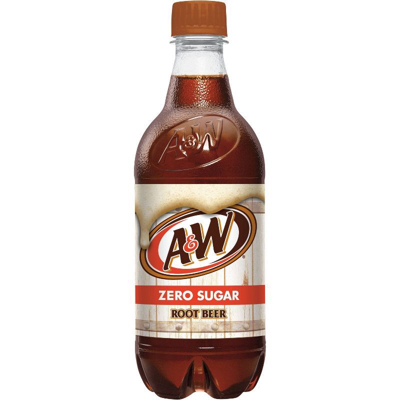 slide 2 of 6, A&W Root Beer Zero Sugar Soda - 20 fl oz Bottle, 20 fl oz