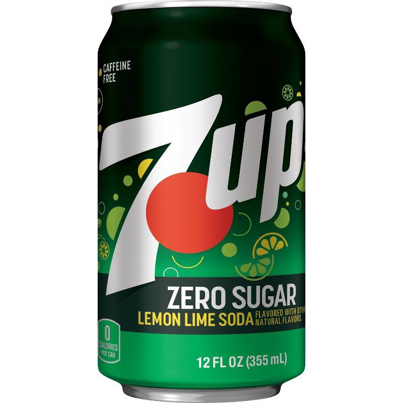 slide 11 of 15, 7UP Zero Sugar Lemon Lime Soda - 12pk/12 fl oz Cans, 12 ct; 12 fl oz