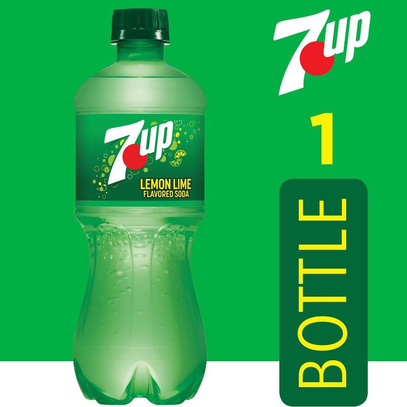 slide 2 of 10, 7UP Lemon Lime Soda - 20 fl oz Bottle, 20 fl oz