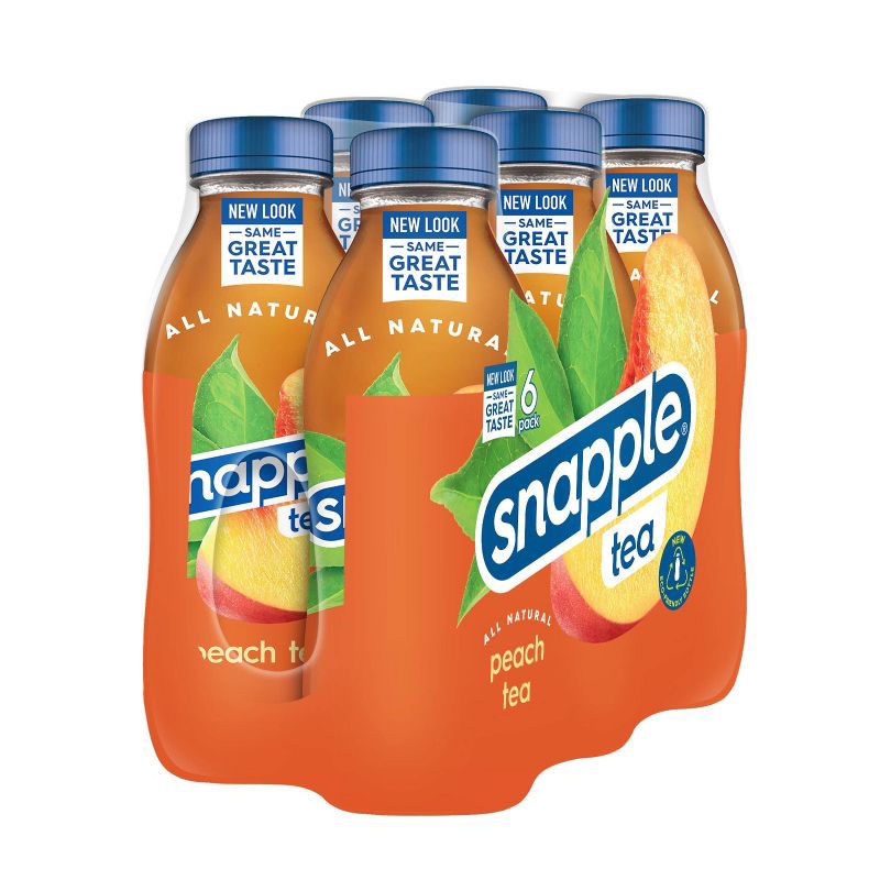 slide 4 of 9, Snapple Peach Tea - 6pk/16 fl oz Bottles, 6 ct; 16 fl oz