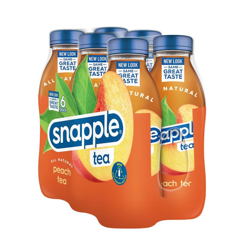 slide 5 of 9, Snapple Peach Tea - 6pk/16 fl oz Bottles, 6 ct; 16 fl oz