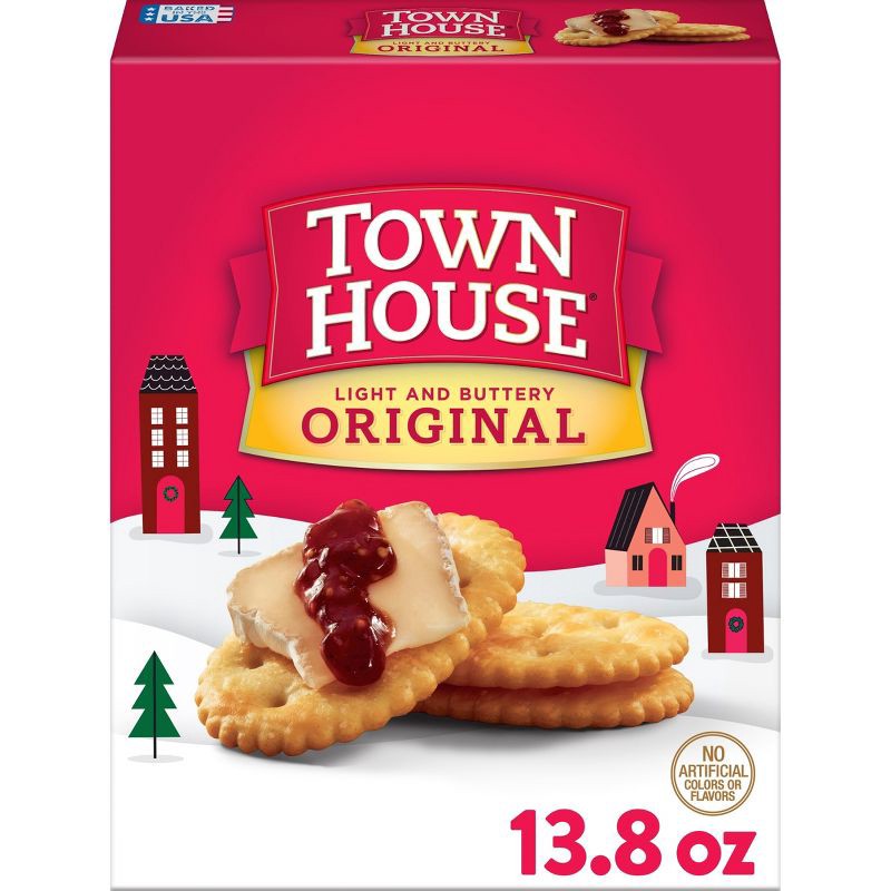 slide 1 of 8, Town House Oven Baked Crackers Original - 13.8oz, 13.8 oz