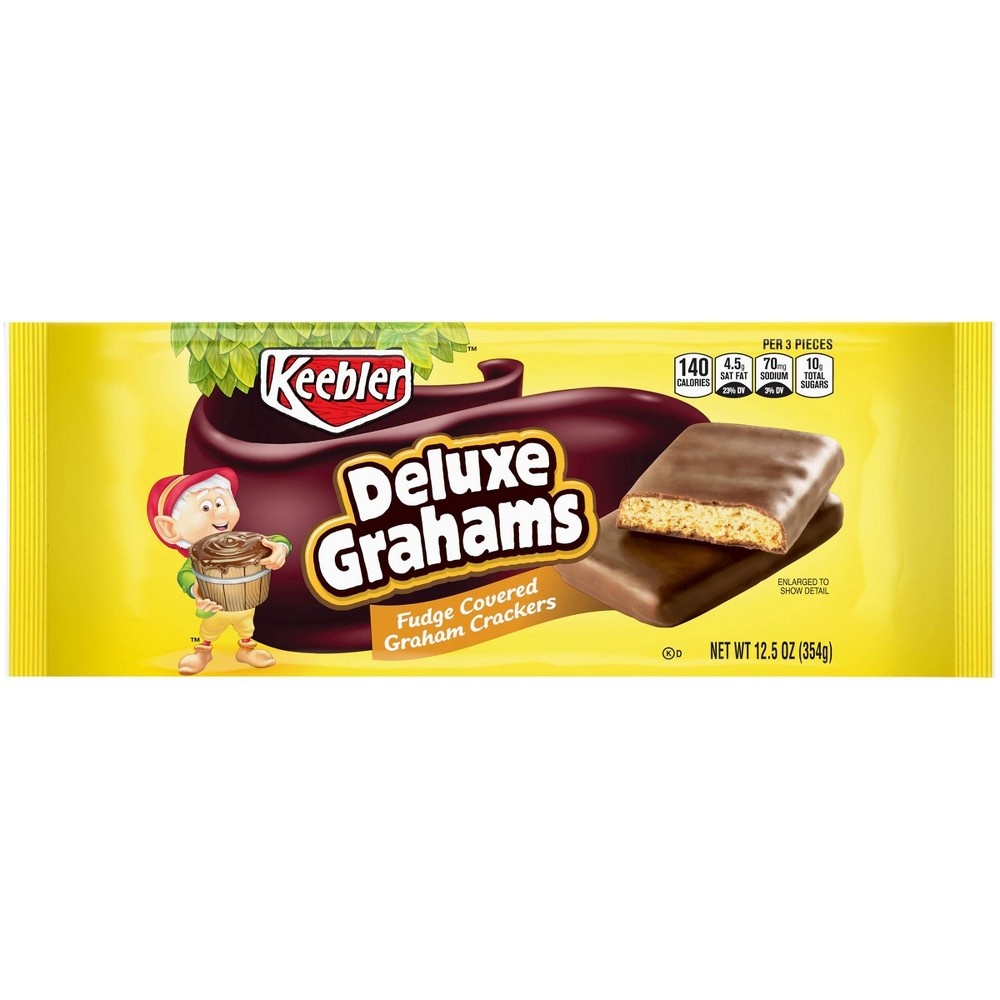 slide 6 of 6, Keebler Deluxe Grahams Fudge Covered Graham Crackers - 12.5oz, 12.5 oz