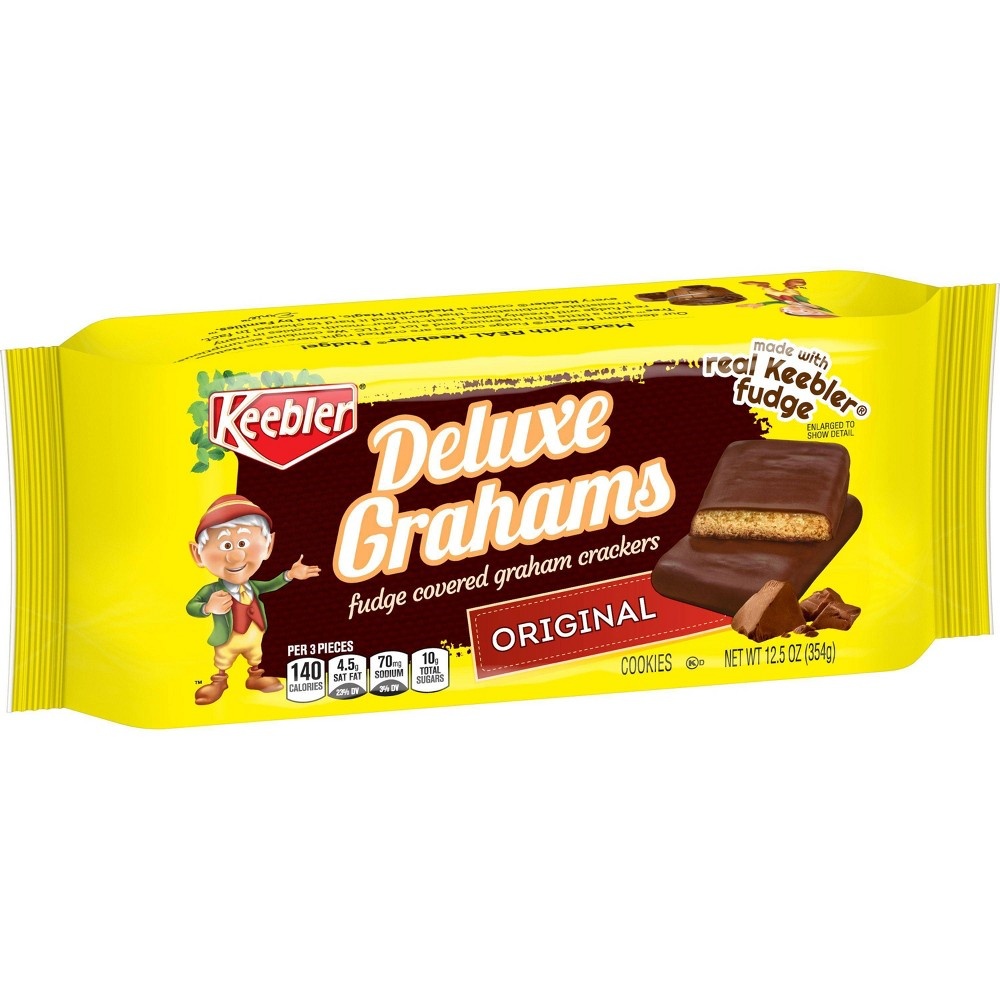 slide 5 of 6, Keebler Deluxe Grahams Fudge Covered Graham Crackers - 12.5oz, 12.5 oz