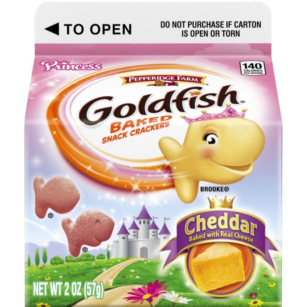 slide 4 of 6, Goldfish Princess Baked Cheddar Snack Crackers 2 oz, 2 oz