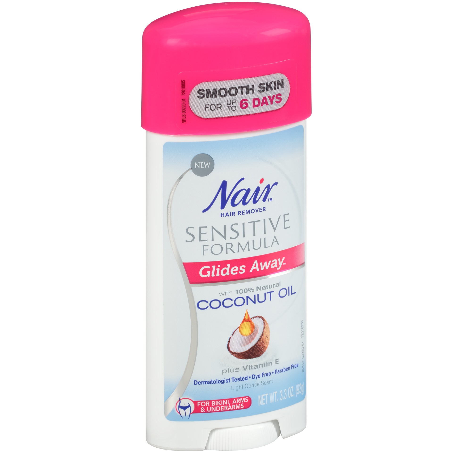 slide 3 of 3, Nair Hair Remover Sensitive Formula Glide On Depilatory Cream 3.3 oz, 3.3 oz