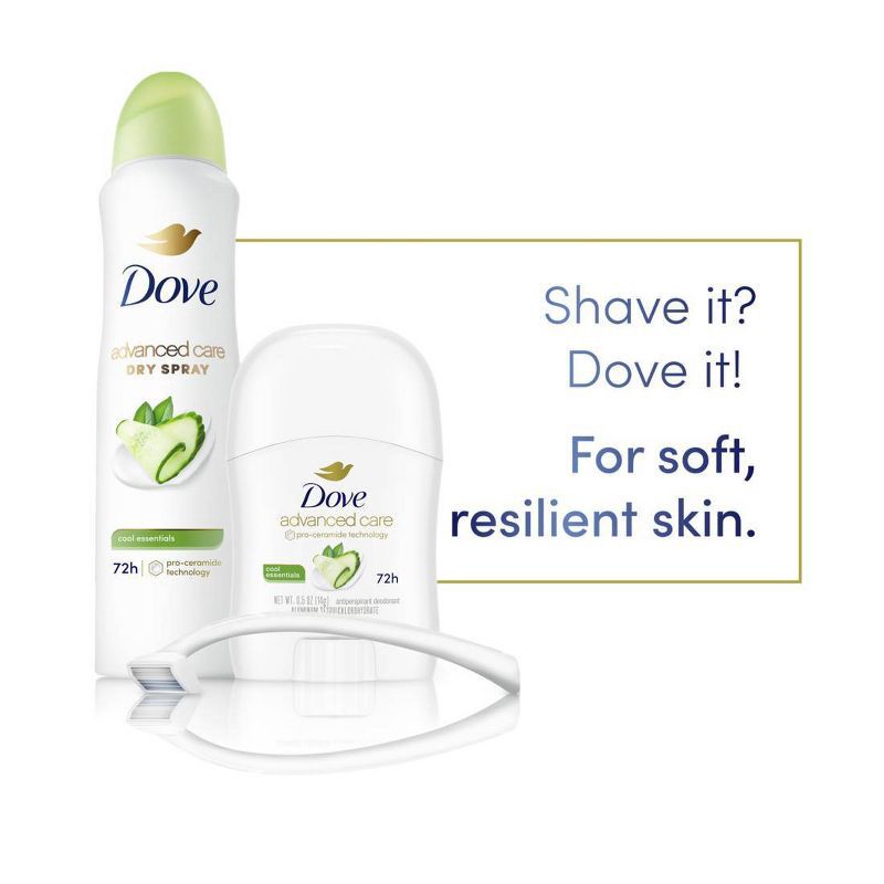 slide 4 of 6, Dove Beauty Advanced Care 72-Hour Cool Essentials Mini Antiperspirant & Deodorant Stick - Travel Size - 0.5oz, 0.5 oz