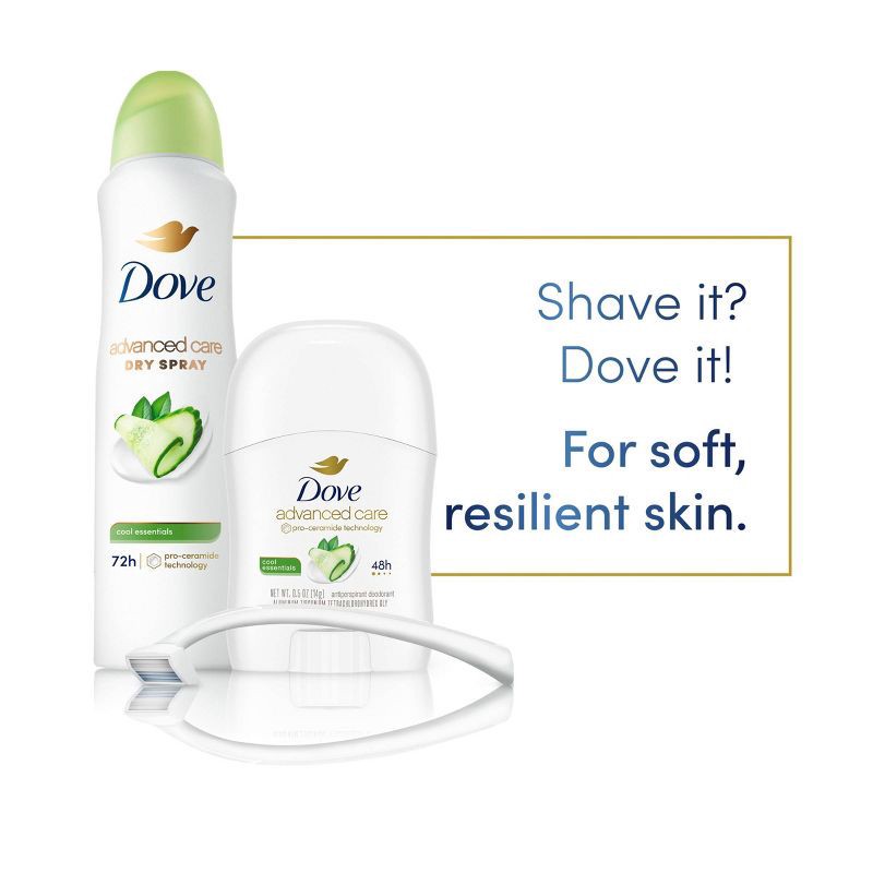 slide 7 of 10, Dove Beauty Advanced Care 48-Hour Cool Essentials Antiperspirant & Mini Deodorant Stick - Travel Size - 0.5oz, 0.5 oz