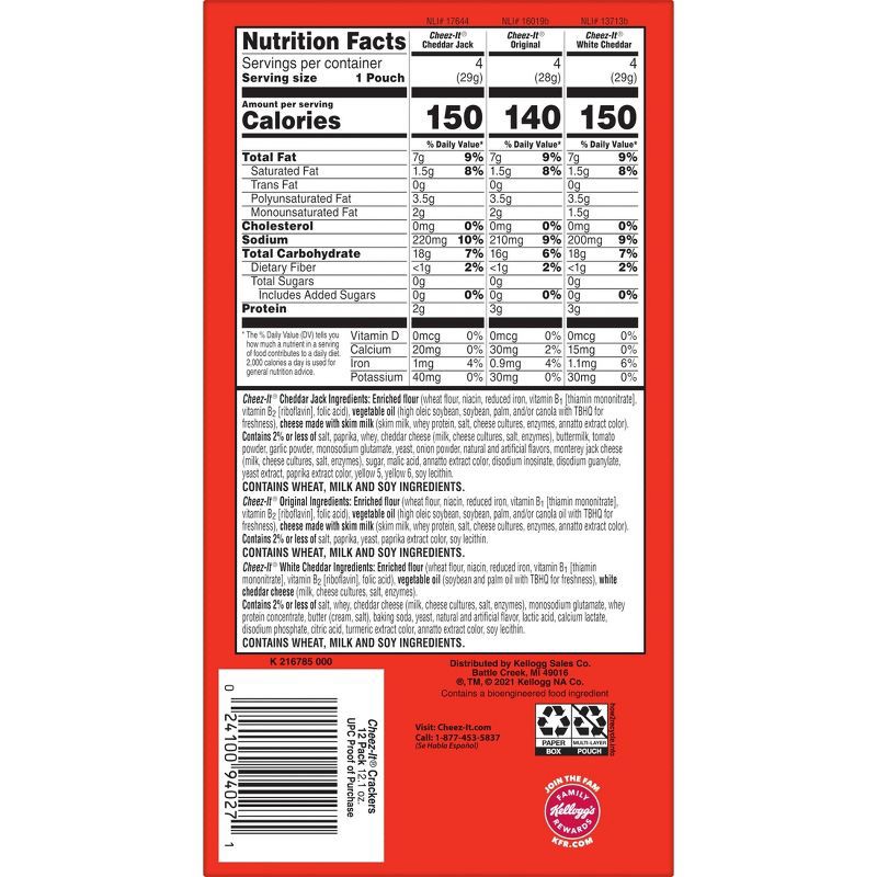slide 2 of 10, Cheez-It Baked Snack Crackers Variety Pack - 12.1oz/12ct, 12.1 oz, 12 ct