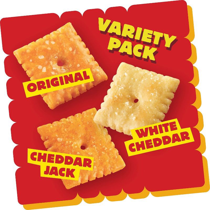 slide 4 of 9, Cheez-It Baked Snack Crackers Variety Pack 12ct, 12 ct