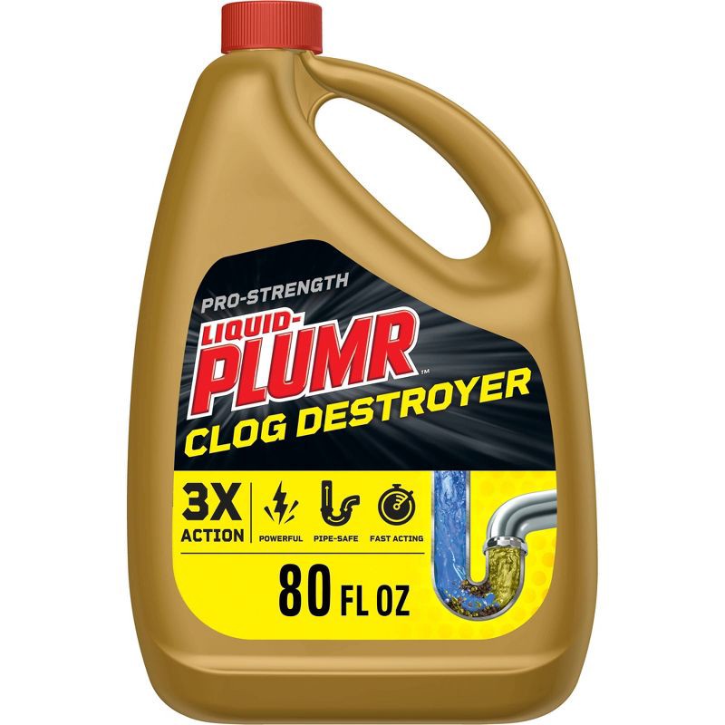 slide 1 of 17, Liquid-Plumr Pro-Strength Full Clog Destroyer Plus PipeGuard - 80 fl oz, 80 fl oz