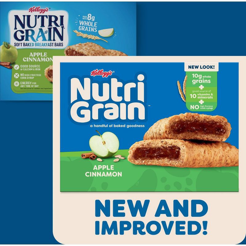 slide 3 of 10, Nutri-Grain Apple Cinnamon Soft Baked Breakfast Bars - 8ct/10.4oz, 8 ct; 10.4 oz