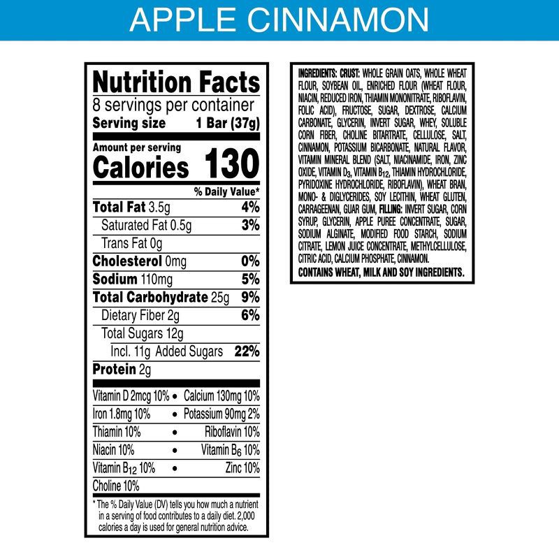 slide 7 of 10, Nutri-Grain Apple Cinnamon Soft Baked Breakfast Bars - 8ct/10.4oz, 8 ct; 10.4 oz
