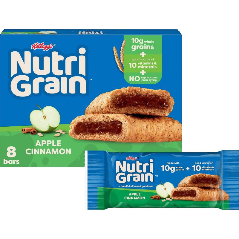 slide 1 of 10, Nutri-Grain Apple Cinnamon Soft Baked Breakfast Bars - 8ct/10.4oz, 8 ct; 10.4 oz