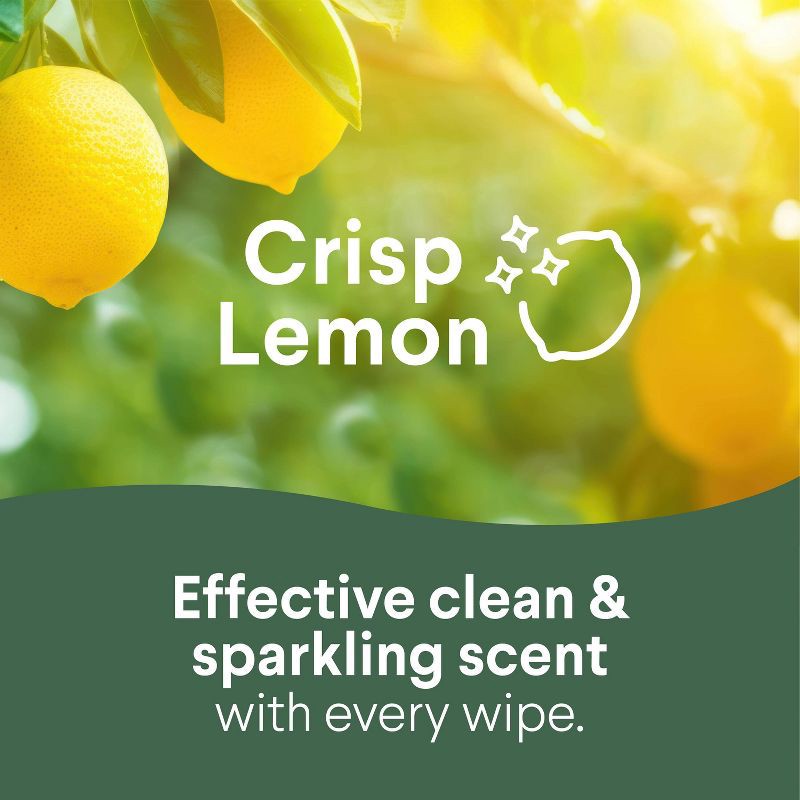 slide 4 of 13, Clorox Crisp Lemon Disinfecting Wipes Bleach Free Cleaning Wipes - 75ct, 75 ct