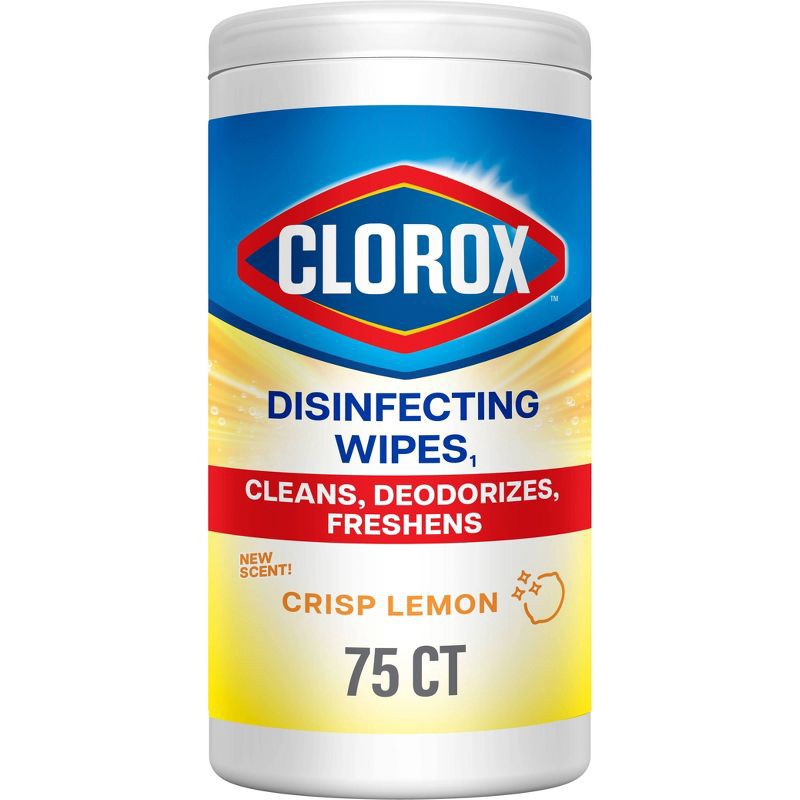 slide 1 of 14, Clorox Crisp Lemon Disinfecting Wipes Bleach Free Cleaning Wipes - 75ct, 75 ct