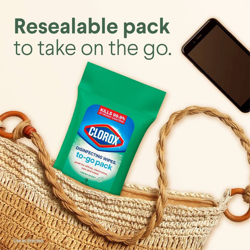 slide 5 of 15, Clorox Fresh Disinfecting Wipes Bleach Free Cleaning Wipes - 9ct, 9 ct