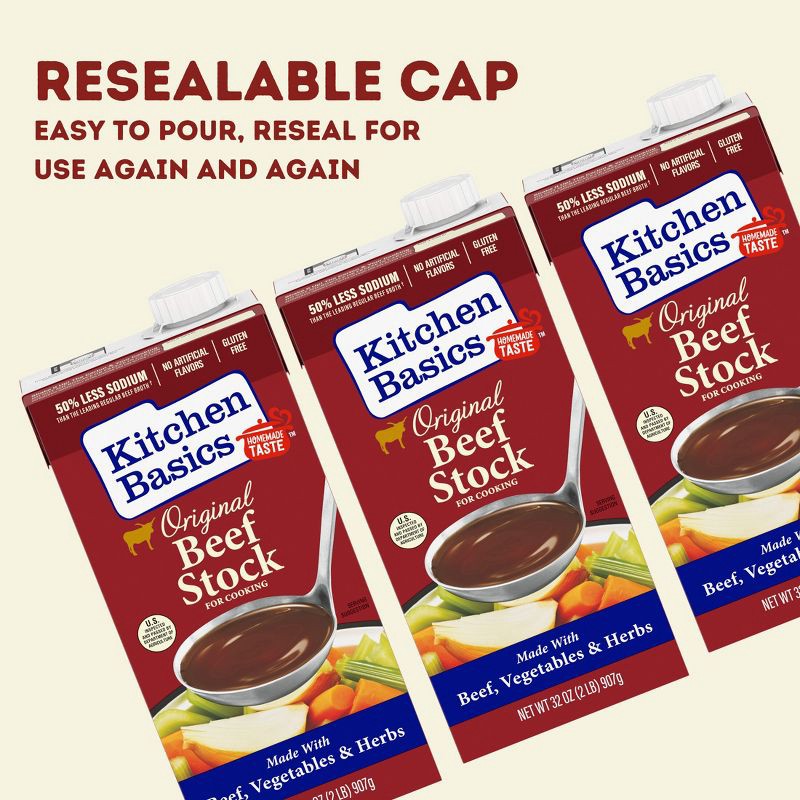 slide 3 of 6, Kitchen Basics Gluten Free Beef Stock - 32oz, 32 oz