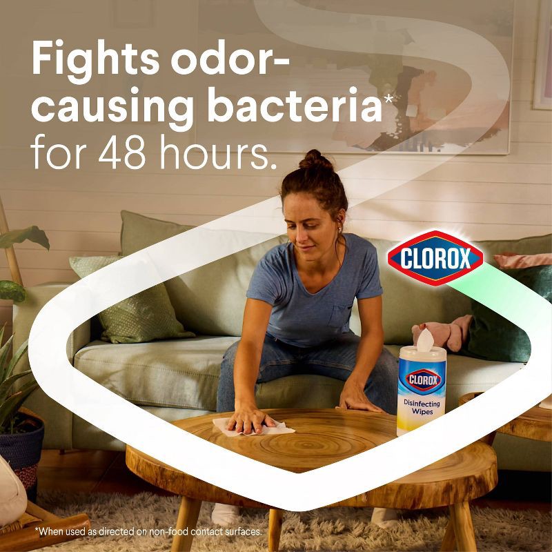 slide 5 of 14, Clorox Crisp Lemon Disinfecting Wipes Bleach Free Cleaning Wipes - 35ct, 35 ct