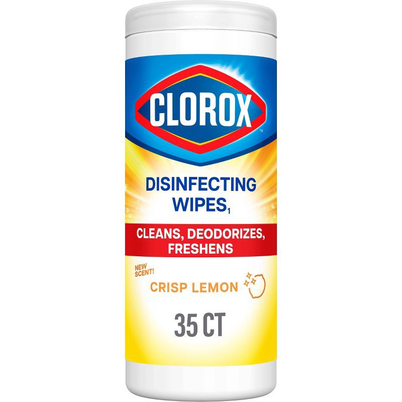 slide 1 of 14, Clorox Crisp Lemon Disinfecting Wipes Bleach Free Cleaning Wipes - 35ct, 35 ct