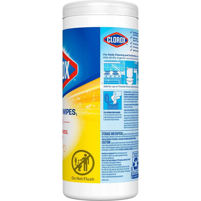 slide 10 of 12, Clorox Crisp Lemon Disinfecting Wipes Bleach Free Cleaning Wipes - 35ct, 35 ct