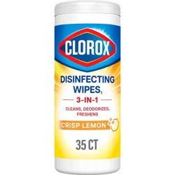 Clorox Crisp Lemon Disinfecting Wipes Bleach Free Cleaning Wipes - 35ct