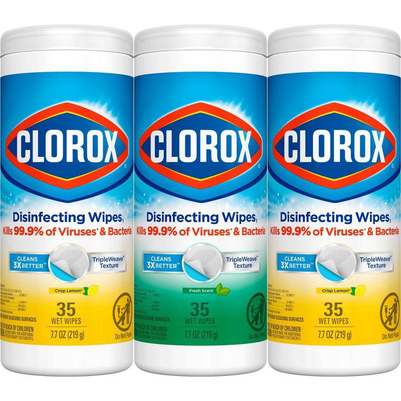 slide 2 of 11, Clorox Bleach Free Disinfecting Wipes Value Pack - 105ct/3pk, 105 ct, 3 ct