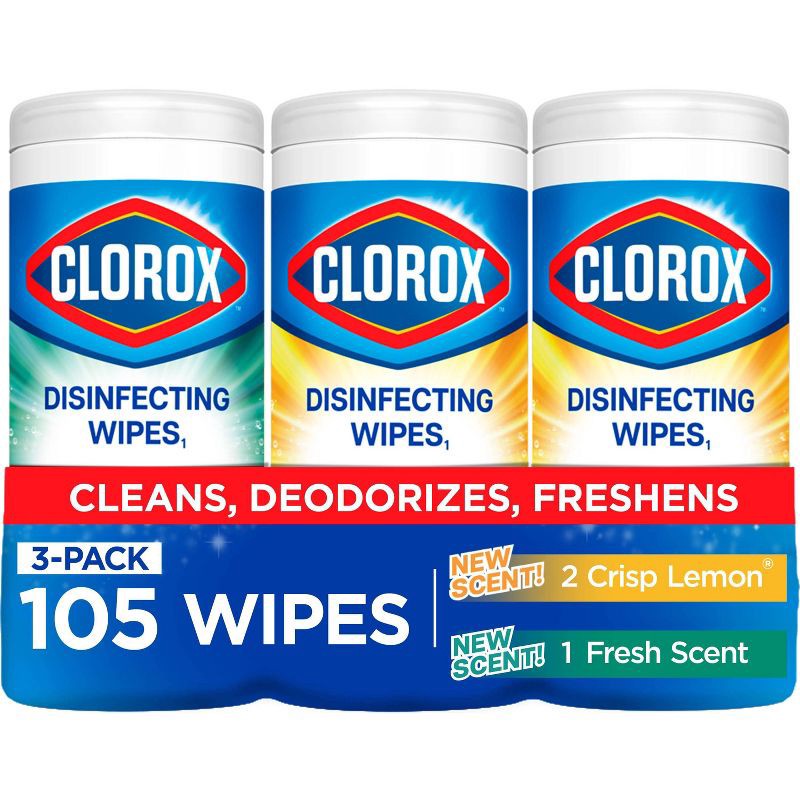 slide 1 of 15, Clorox Bleach Free Disinfecting Wipes Value Pack - 105ct/3pk, 105 ct, 3 ct