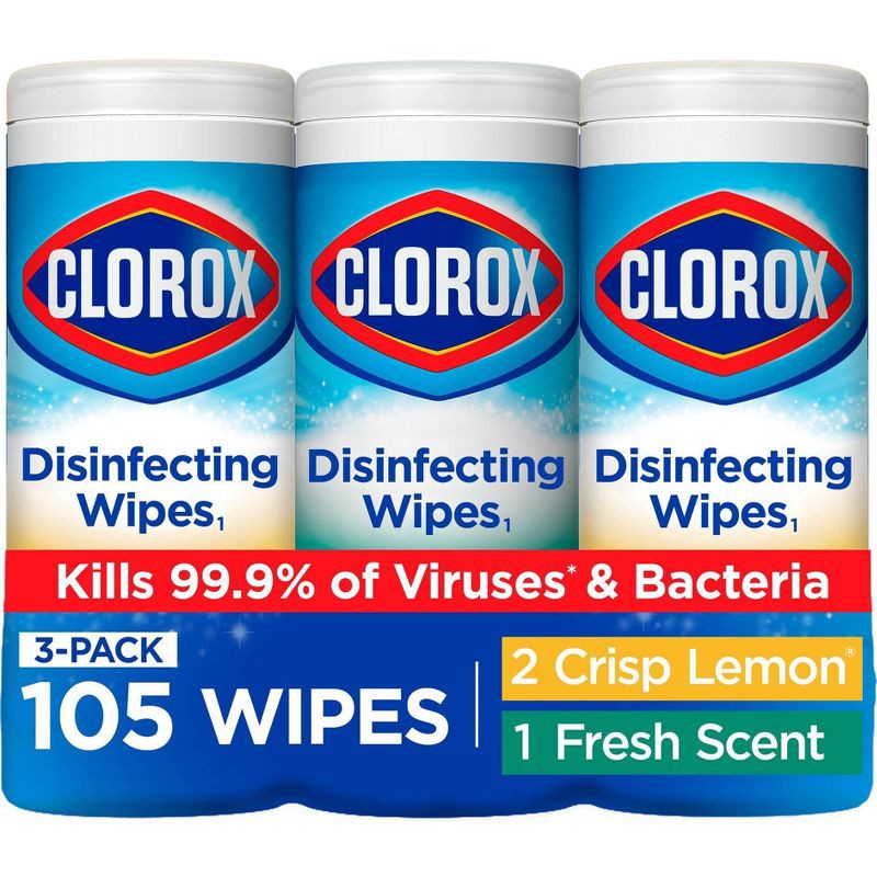 slide 1 of 11, Clorox Bleach Free Disinfecting Wipes Value Pack - 105ct/3pk, 105 ct, 3 ct