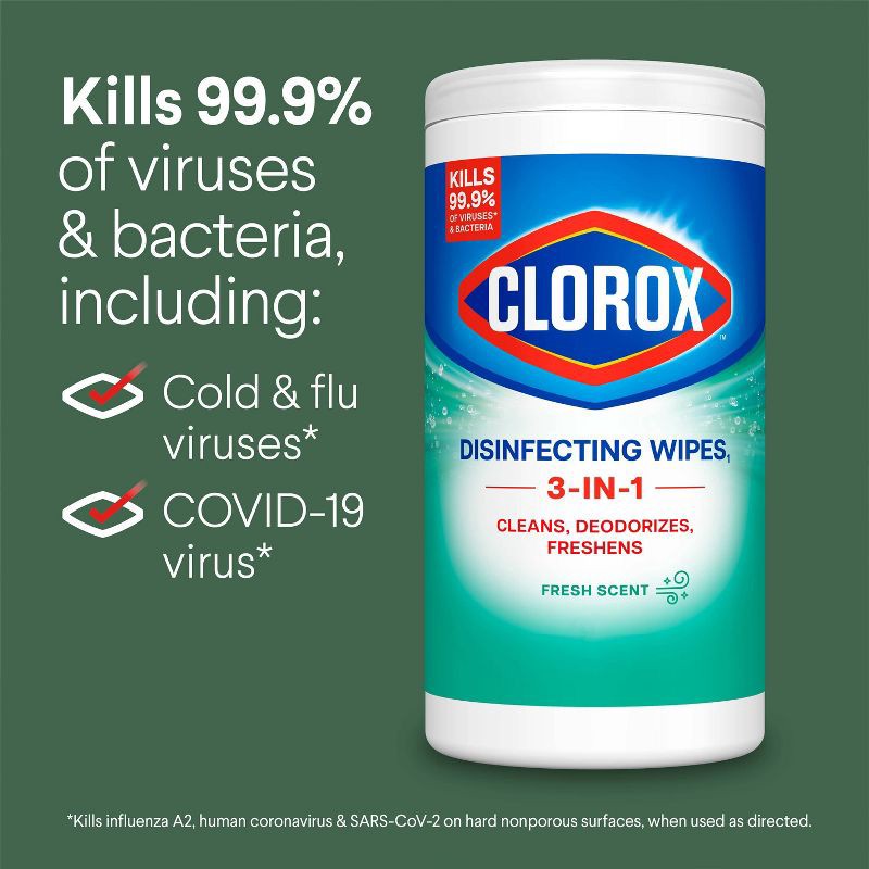 slide 7 of 14, Clorox Fresh Disinfecting Wipes Bleach Free Cleaning Wipes - 35ct, 35 ct