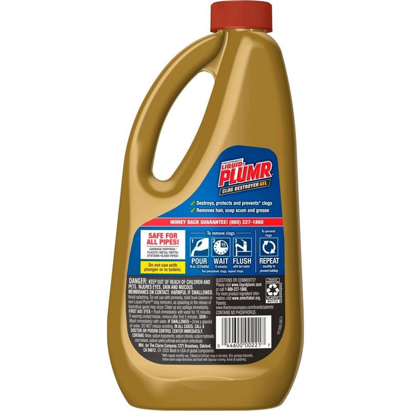 slide 4 of 4, Liquid-Plumr Pro-Strength Clog Remover Full Clog Destroyer - 32oz, 32 oz