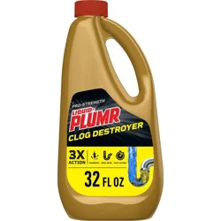Liquid-Plumr Pro-Strength Unscented Clog Remover Destroyer Gel - 32 fl oz: Dye-Free, Phthalate-Free