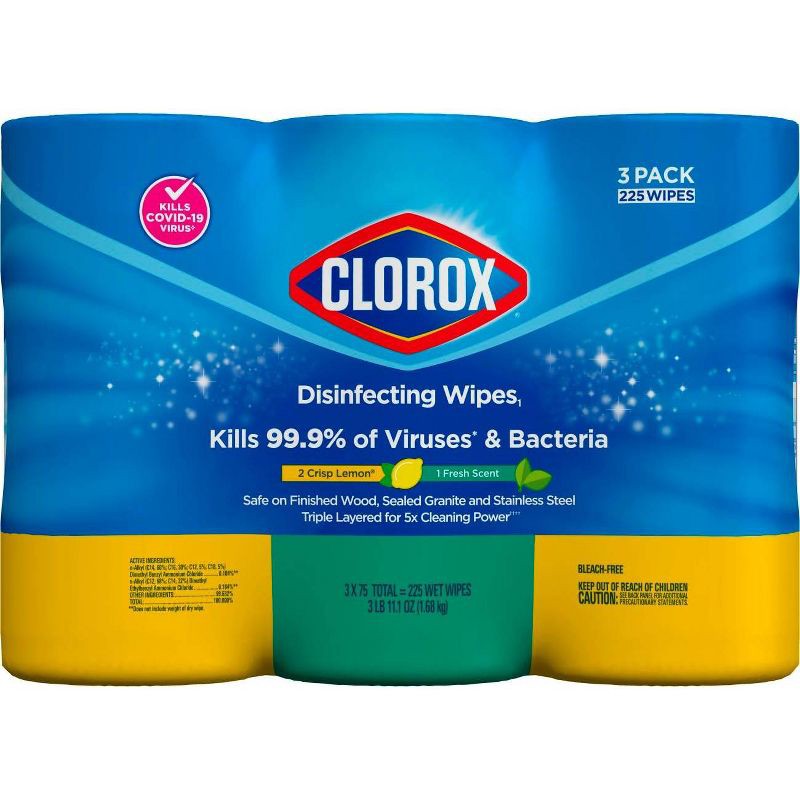 Clorox Disinfecting Wipes Value Pack Bleach Free Cleaning Wipes 75ct3pk 75 Ct 3 Ct Shipt 1925