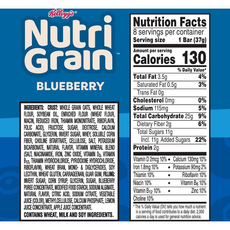 slide 4 of 10, Nutri-Grain Blueberry Soft Baked Breakfast Bars - 8ct/10.4oz, 8 ct; 10.4 oz
