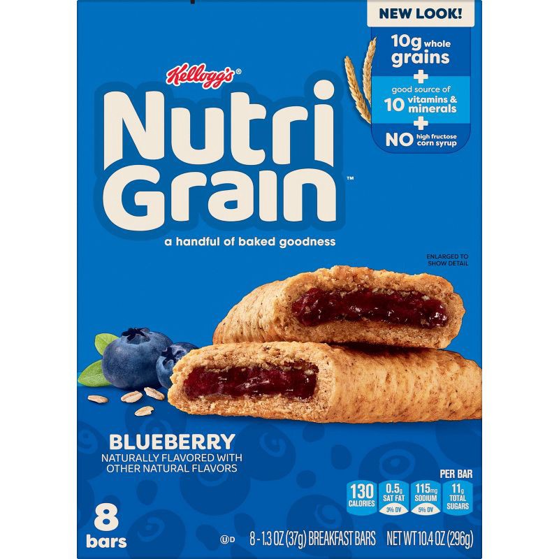 slide 10 of 10, Nutri-Grain Blueberry Soft Baked Breakfast Bars - 8ct/10.4oz, 8 ct; 10.4 oz