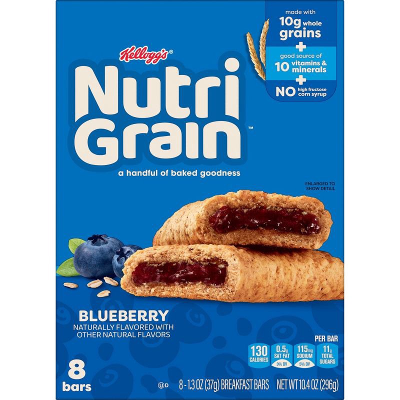 slide 10 of 10, Nutri-Grain Blueberry Soft Baked Breakfast Bars - 8ct/10.4oz, 8 ct; 10.4 oz
