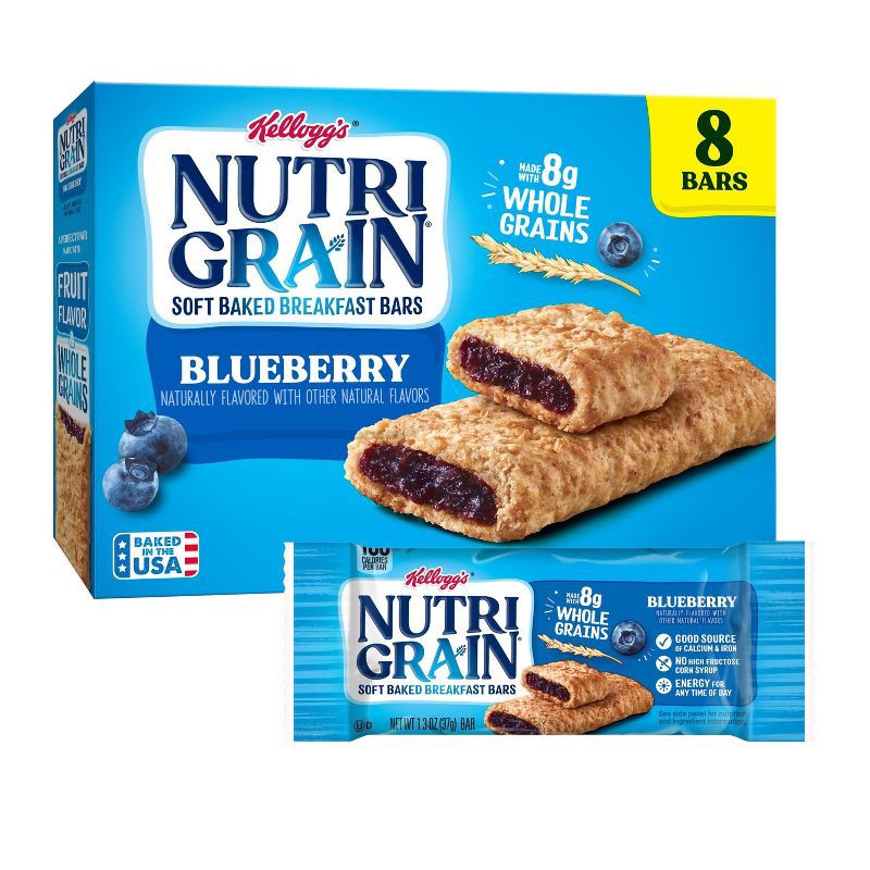 slide 1 of 7, Nutri-Grain Blueberry Soft Baked Breakfast Bars - 8ct/10.4oz, 8 ct; 10.4 oz