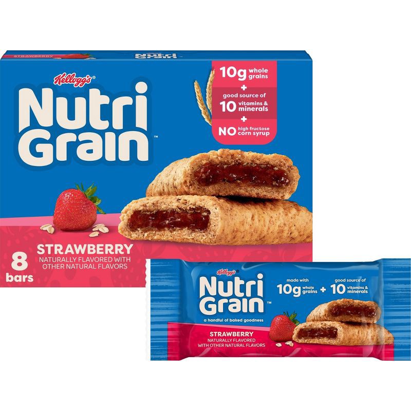slide 1 of 7, Nutri-Grain Strawberry Soft Baked Breakfast Bars - 8ct/10.4oz, 8 ct; 10.4 oz