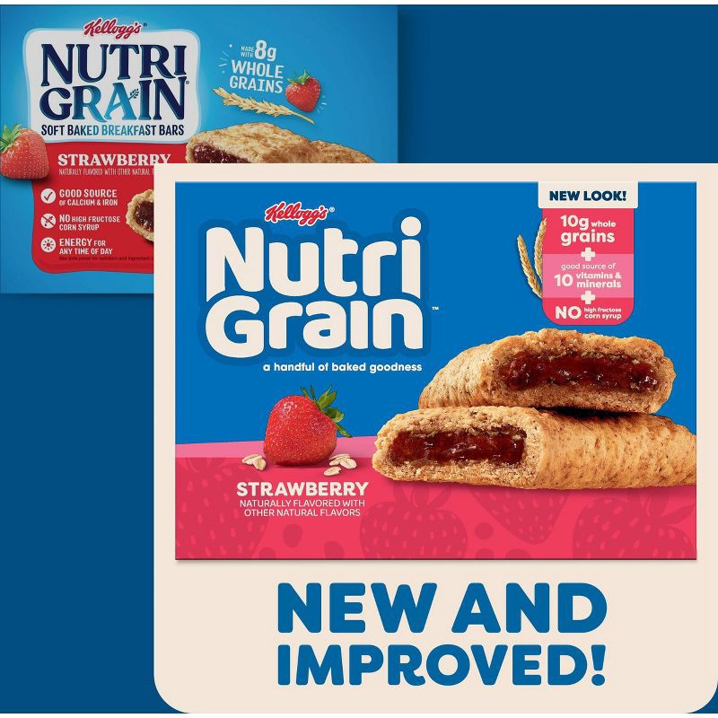 slide 3 of 11, Nutri-Grain Strawberry Soft Baked Breakfast Bars - 8ct/10.4oz, 8 ct; 10.4 oz