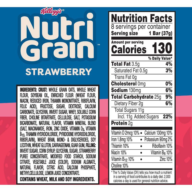 slide 4 of 11, Nutri-Grain Strawberry Soft Baked Breakfast Bars - 8ct/10.4oz, 8 ct; 10.4 oz