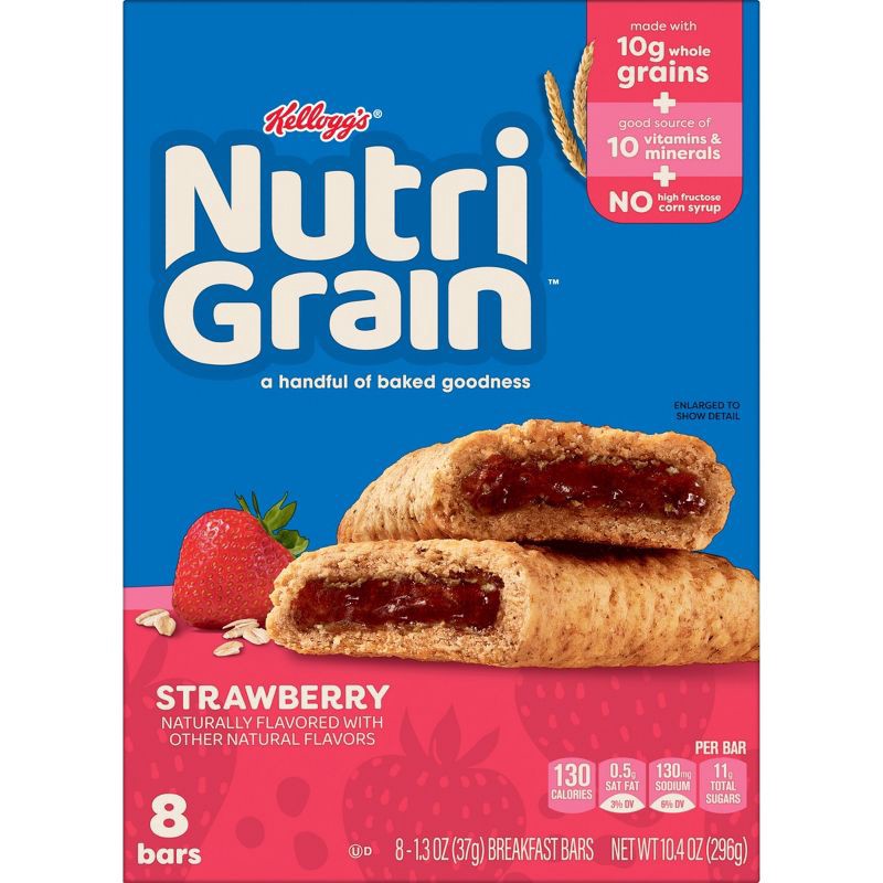 slide 10 of 11, Nutri-Grain Strawberry Soft Baked Breakfast Bars - 8ct/10.4oz, 8 ct; 10.4 oz